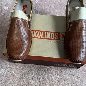 PIKOLINOS Men's Tan Perforated Loafers